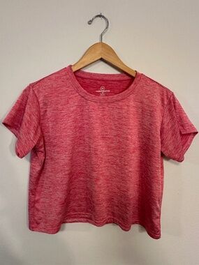 Real Essentials Pink Heather Short Sleeve Active Tee Women's M